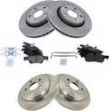TRQ Front and Rear Brake Pad & Rotor Kit for 2012-2020 Dodge Durango
