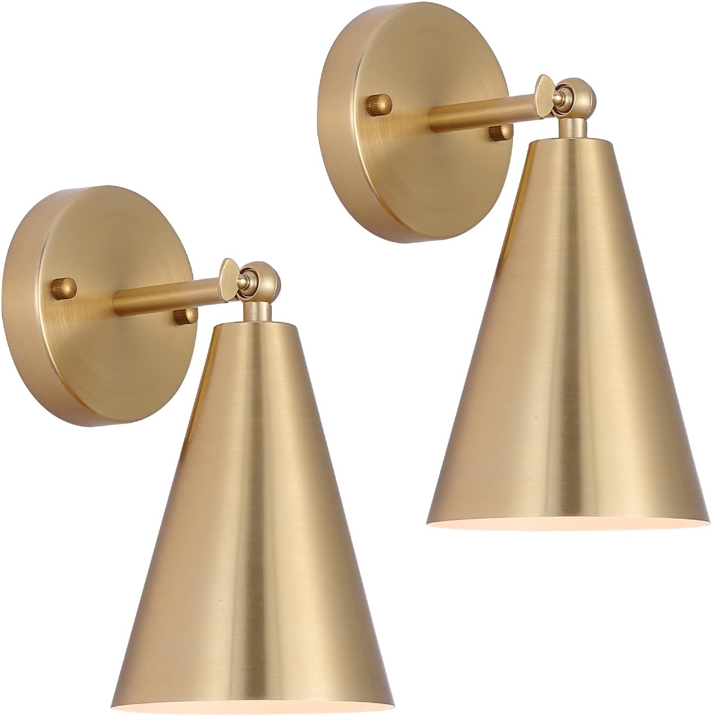 Modern Brass Wall Sconces Set of 2 for Stylish Indoor Decor