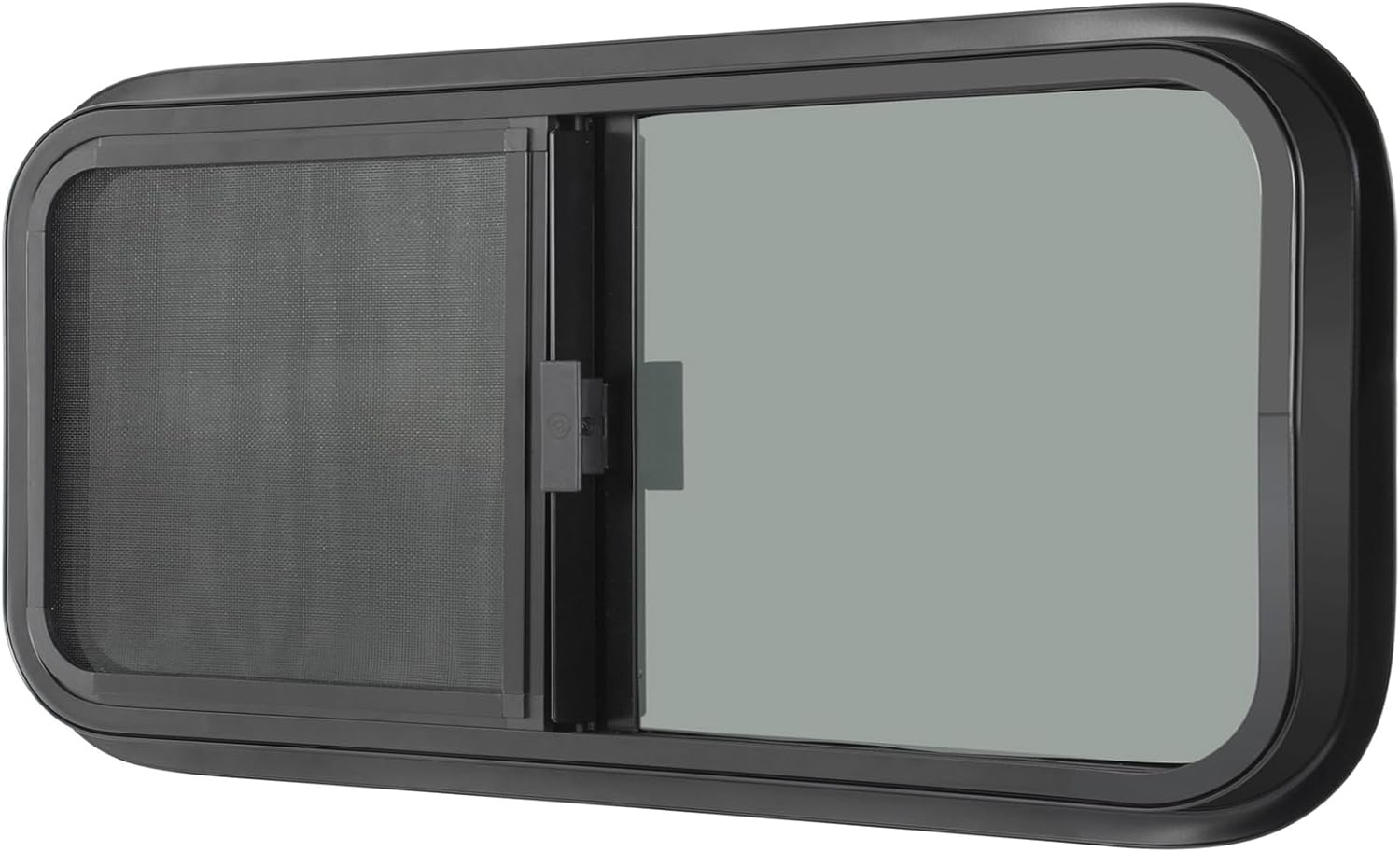 Horizontal RV Window with Net Screen and Trim Ring for Durability