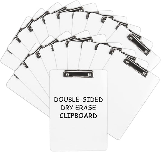 Dry Erase Wood Clipboard 20 Pack for Classroom and Office Use