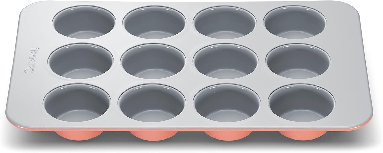 Caraway Non-Stick Ceramic 12-Cup Muffin Pan for Baking Perfection
