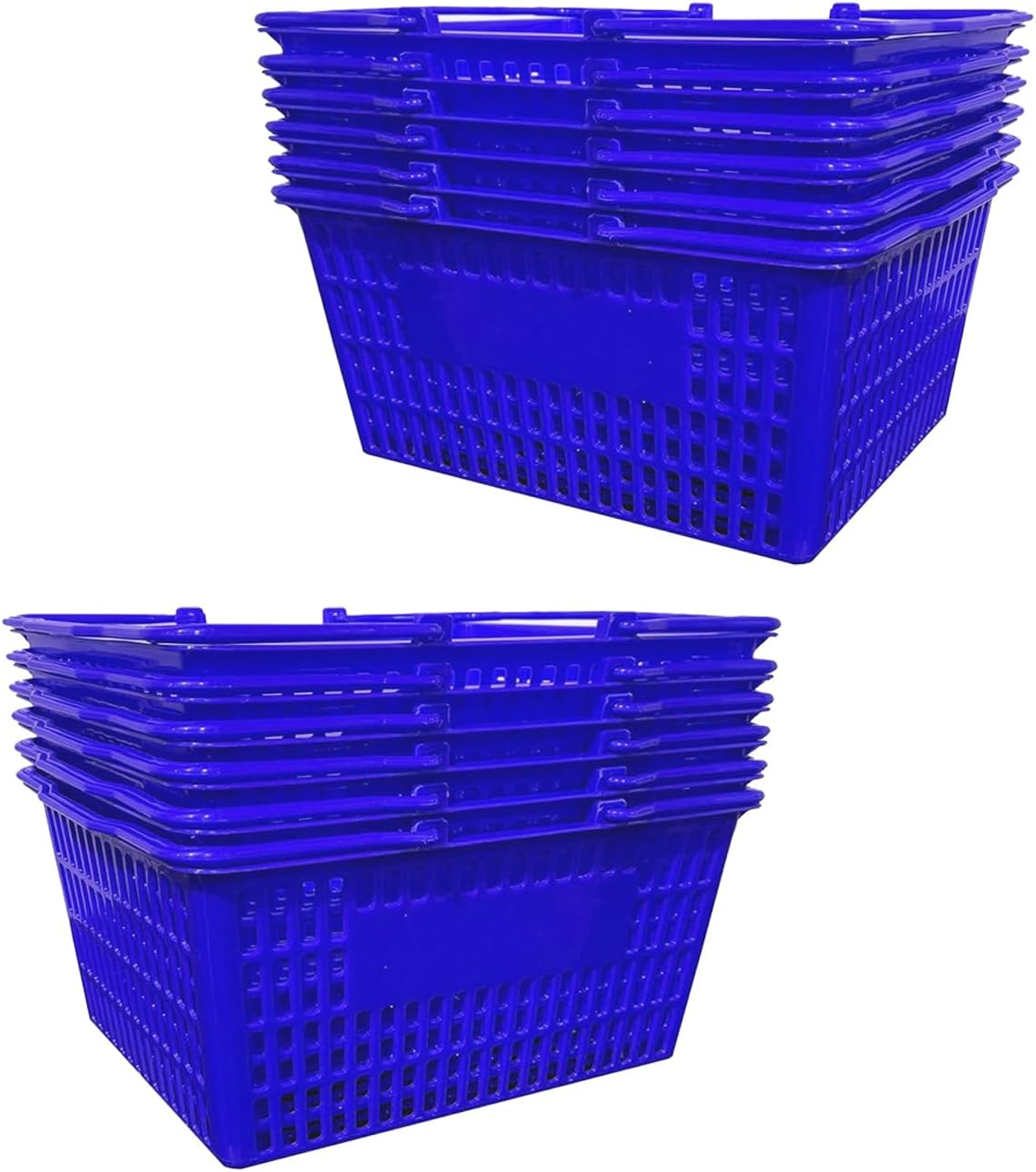 Stackable Plastic Shopping Baskets for Grocery and Retail Use