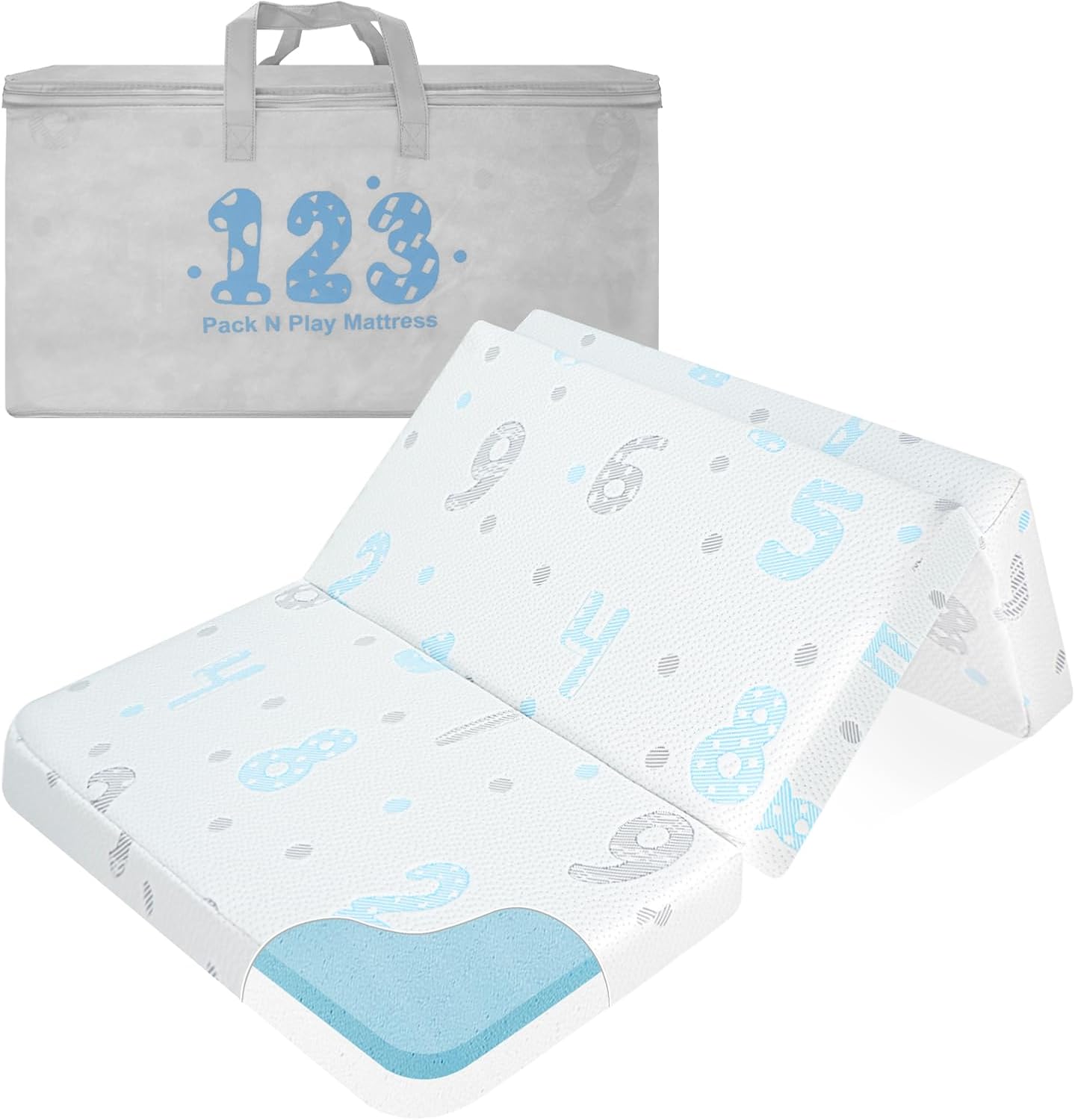 Pack and Play Mattress for Baby and Toddler - Dual-Sided Design
