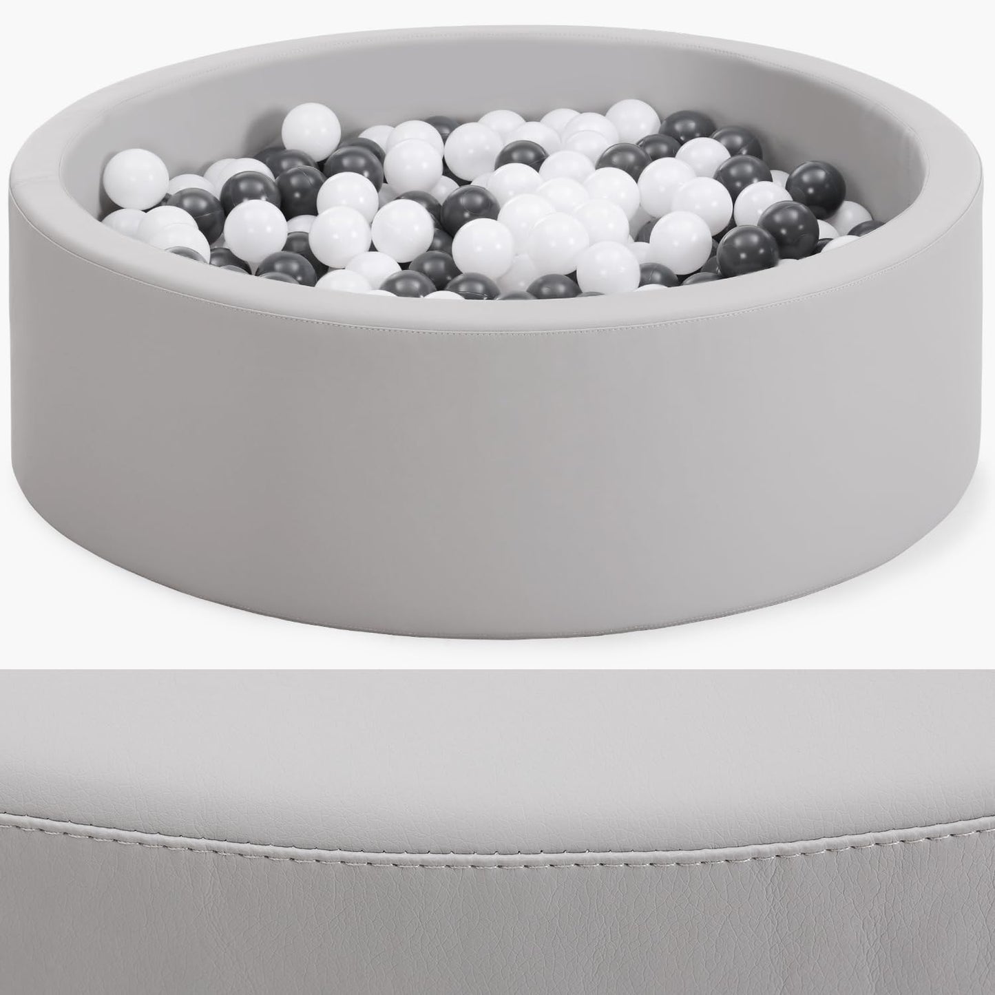 Soft PU Leather Baby Ball Pit - Indoor Fun