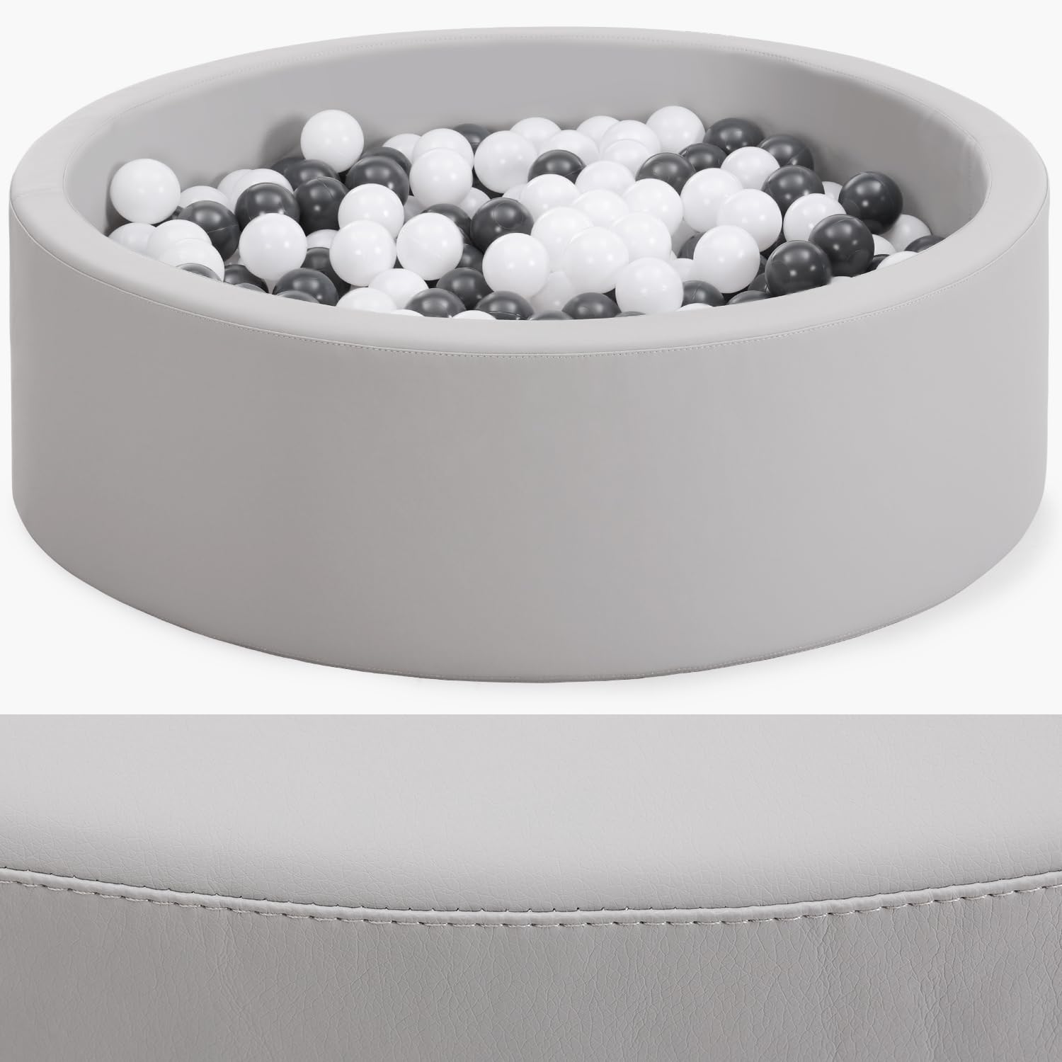 Soft PU Leather Baby Ball Pit - Indoor Fun