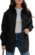 Quilted Jackets for Women Lightweight Long Sleeve Button Down Puffer