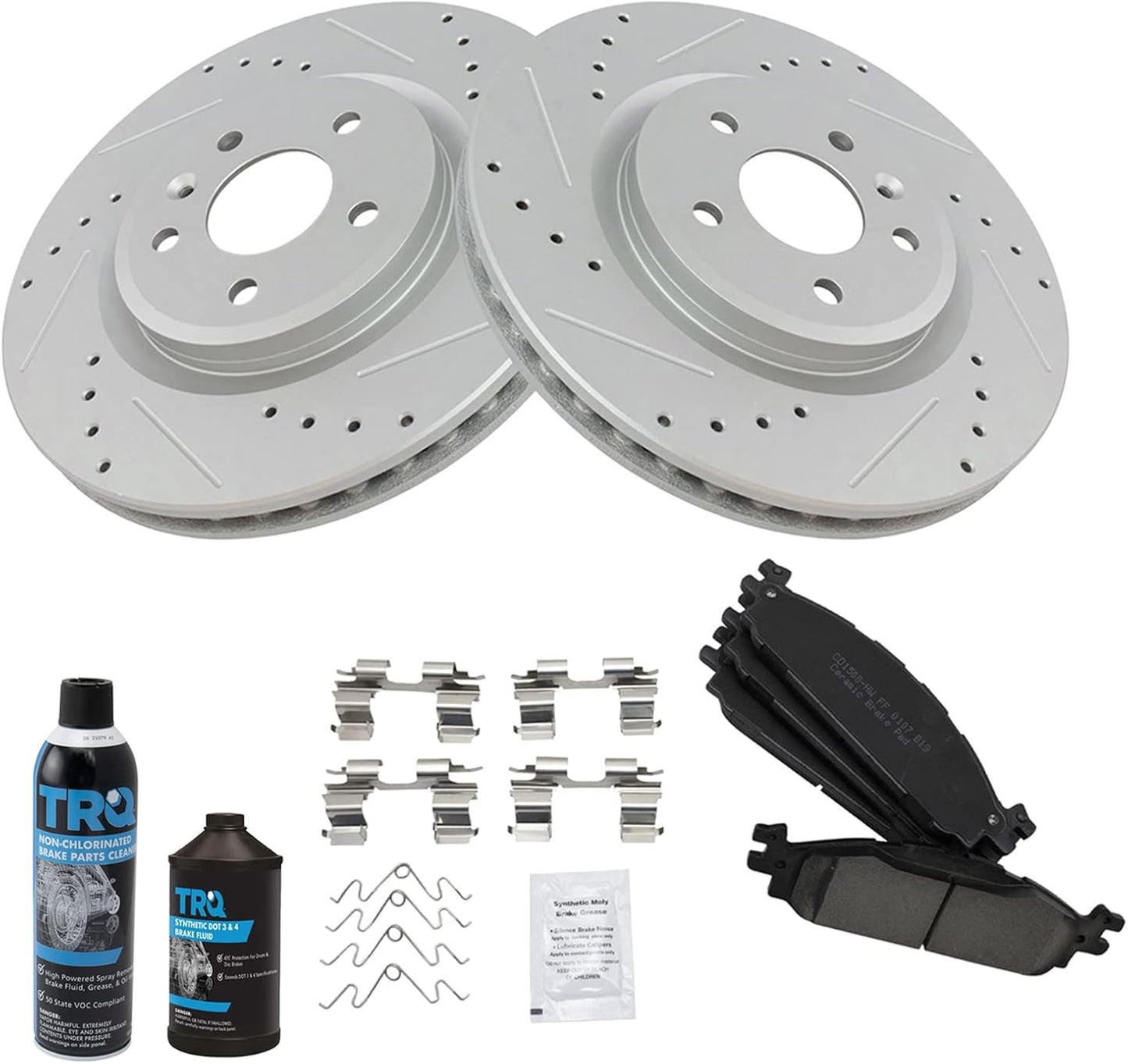 TRQ Front Brake Pad & Rotor Kit for 2011-2019 Ford Explorer