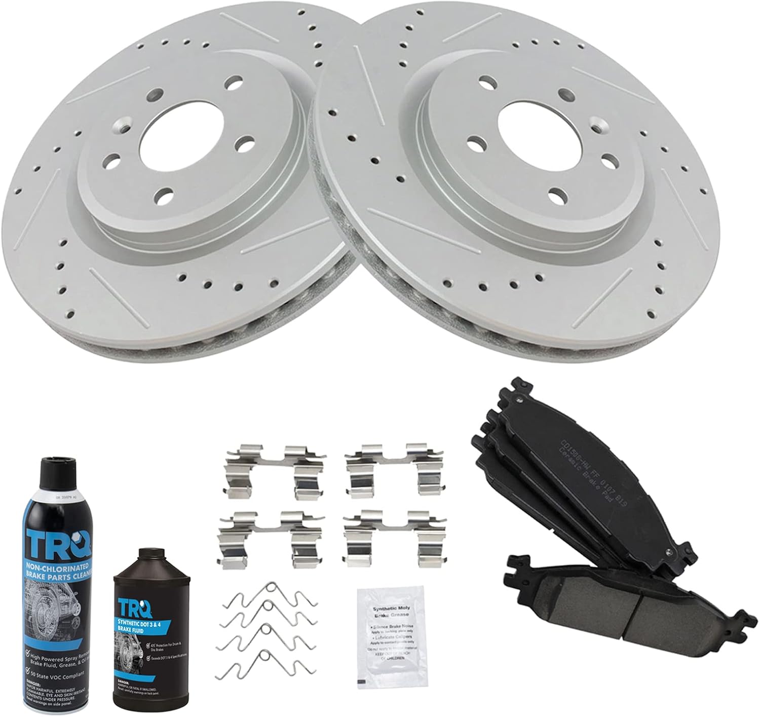 TRQ Front Brake Pad & Rotor Kit for 2011-2019 Ford Explorer