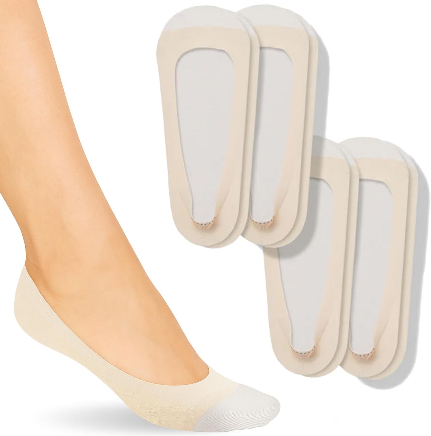ONDO Low-Cut No Show Socks for Men and Women - 4 Pack