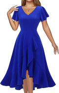 Women's Cocktail Dress High Low Vintage Party Midi - Elegant Fit