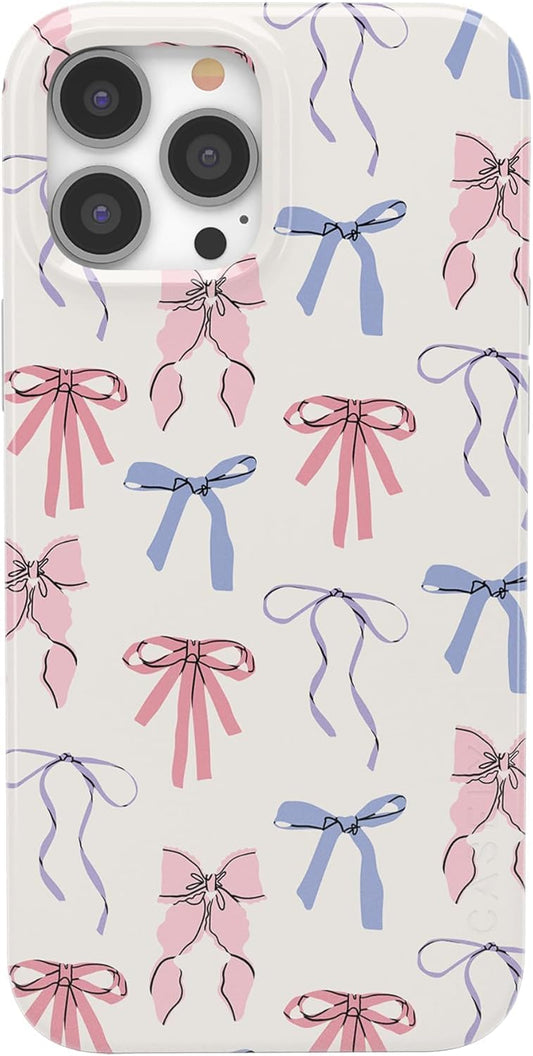 Casely iPhone 13 Pro Case Coquette Girlie Pastel Bows Design