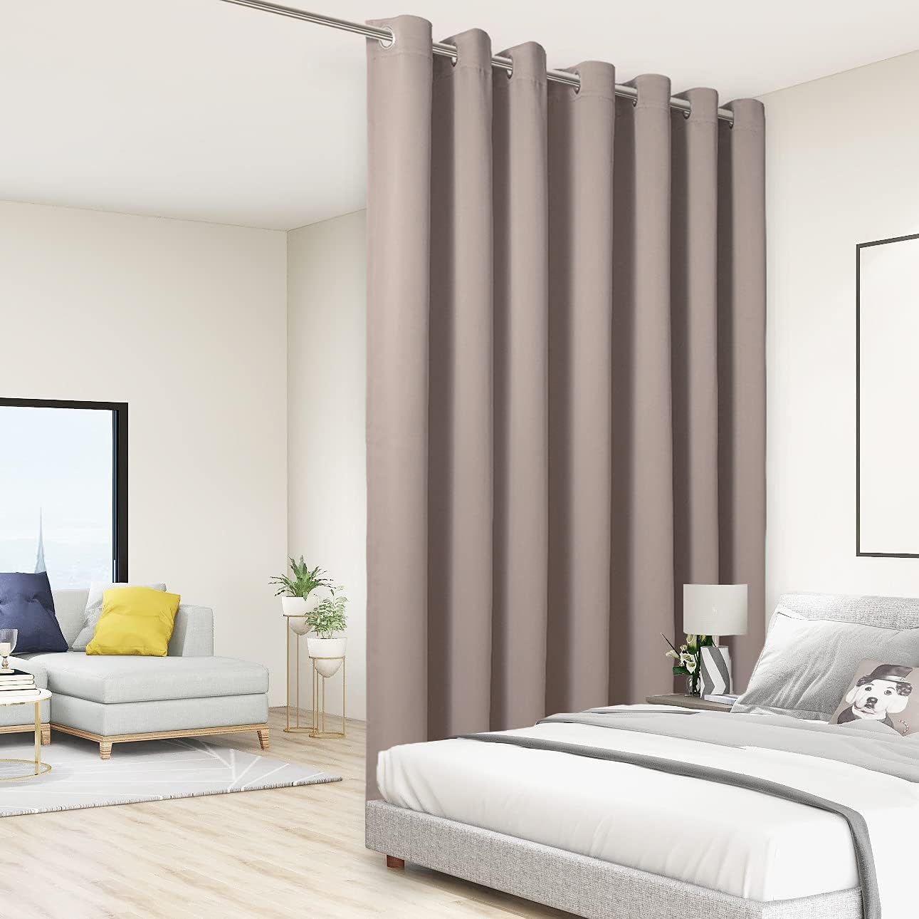 BONZER Room Divider Curtain for Total Privacy and Noise Reduction