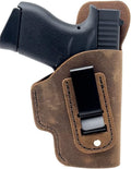 Inside The Waistband Leather Holster - 1.5 in Metal Clip for IWB