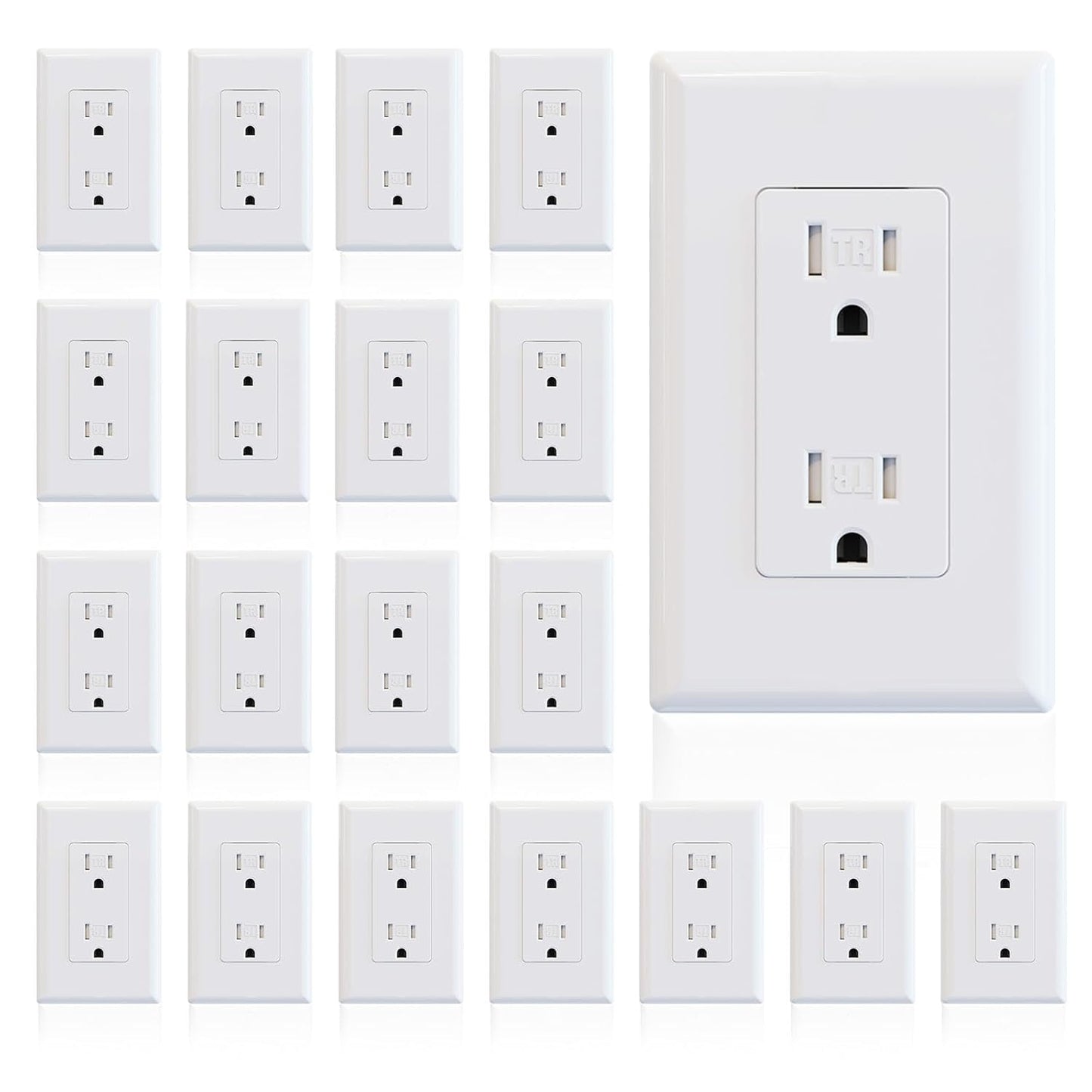 ELEGRP Decorator Wall Receptacle Outlet for Safe Home Use