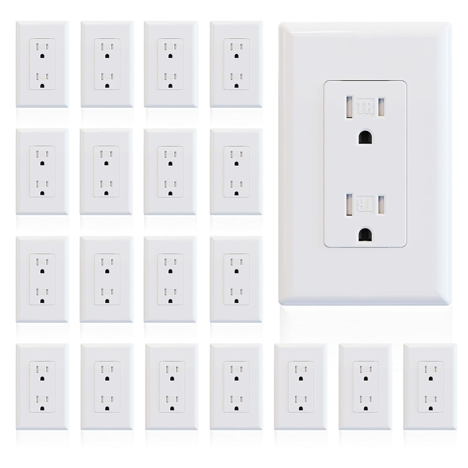 ELEGRP Decorator Wall Receptacle Outlet for Safe Home Use
