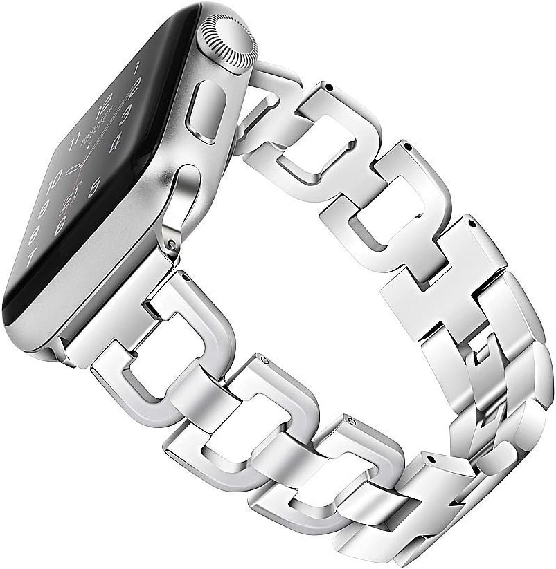 OULUCCI Apple Watch Stainless Steel Band - D-Shape Sport Strap