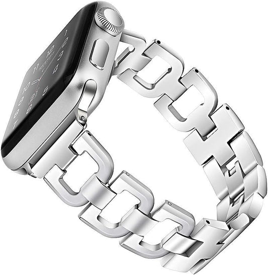 OULUCCI Apple Watch Stainless Steel Band - D-Shape Sport Strap