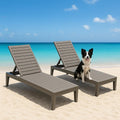 Outdoor Chaise Lounge Set of 2 - Lightweight Adjustable Patio Chairs