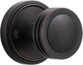 Oil Rubbed Bronze Passage Door Knobs 2 Pack - Solid Zinc, Adjustable