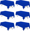Royal Blue Tablecloths for 6 ft Rectangle Tables 60 x 102 in - Pack