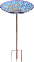 VCUTEKA Glass Bird Bath - Invite Birds in Style!