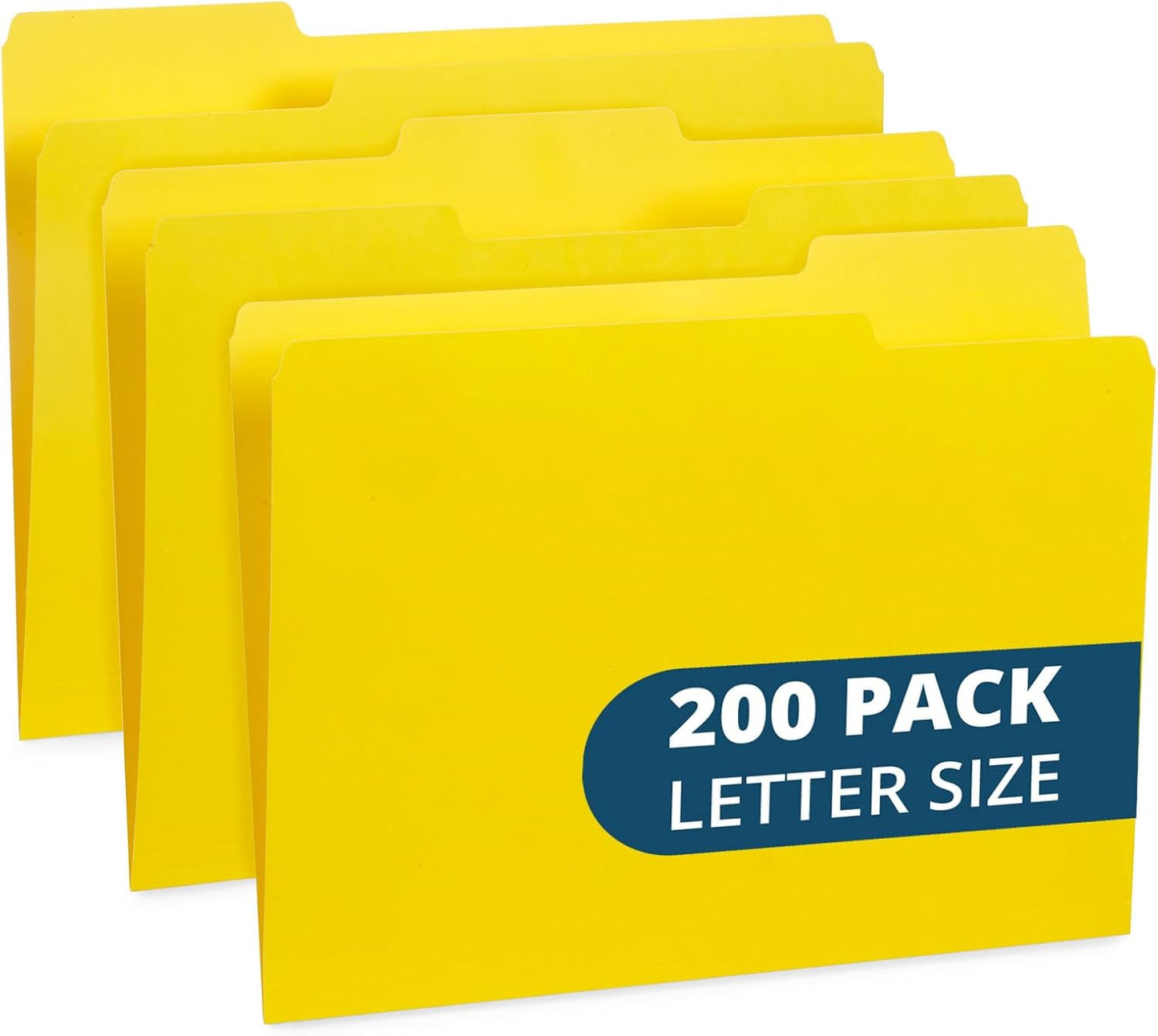 File Folder 1/3 Cut Tab Letter Size Yellow 200 per Box