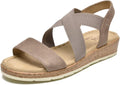 VJH confort Women's Flat Sandals - Comfortable Slip-on Elastic Shoes