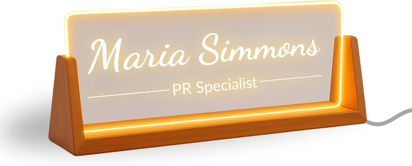 Personalized Business Gift Desk Name Plate for Office Decor
