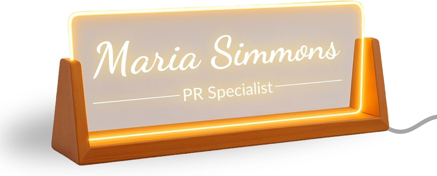 Personalized Business Gift Desk Name Plate for Office Decor