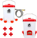 Chicken Feeder and Waterer Set Automatic Poultry Feeder and Waterer