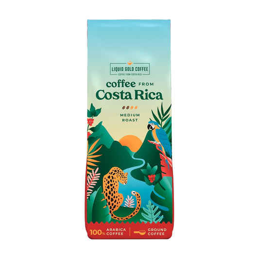 Costa Rican Medium Roast Ground Coffee by Liquid Gold