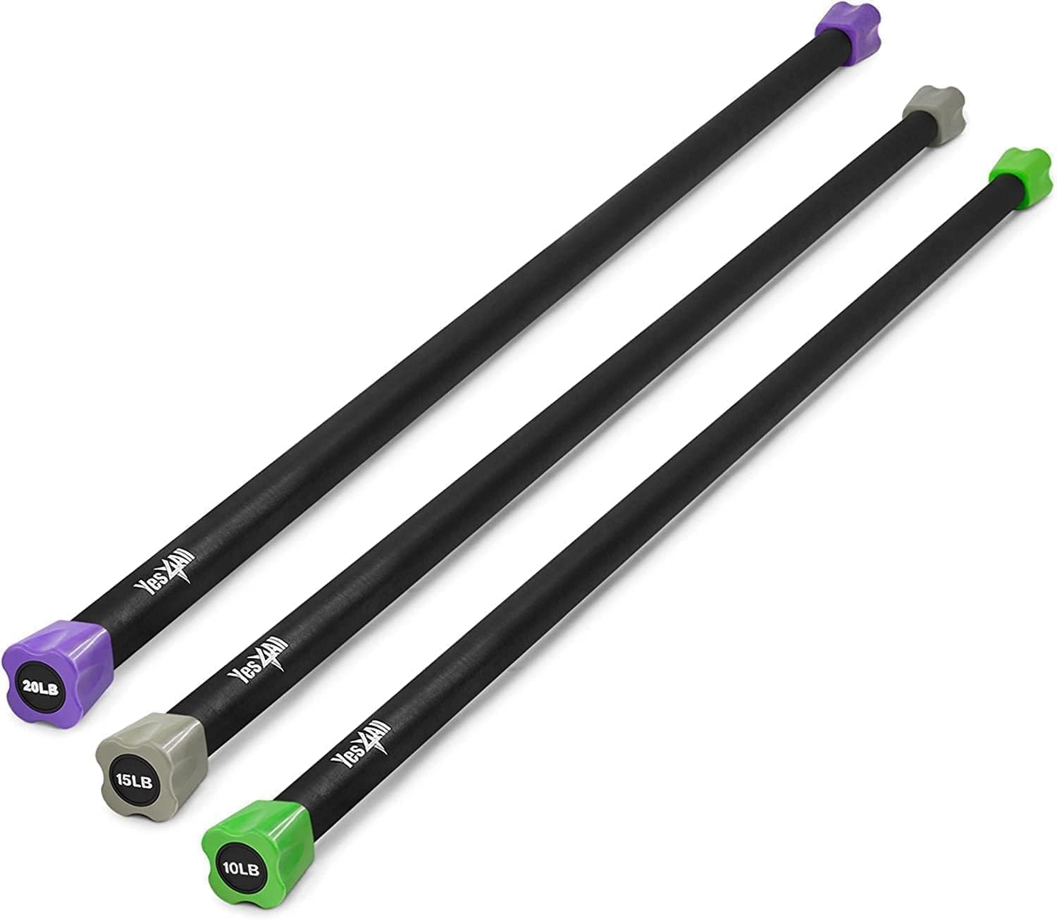 Yes4All Total Body Workout Weighted Bar for Strength Training