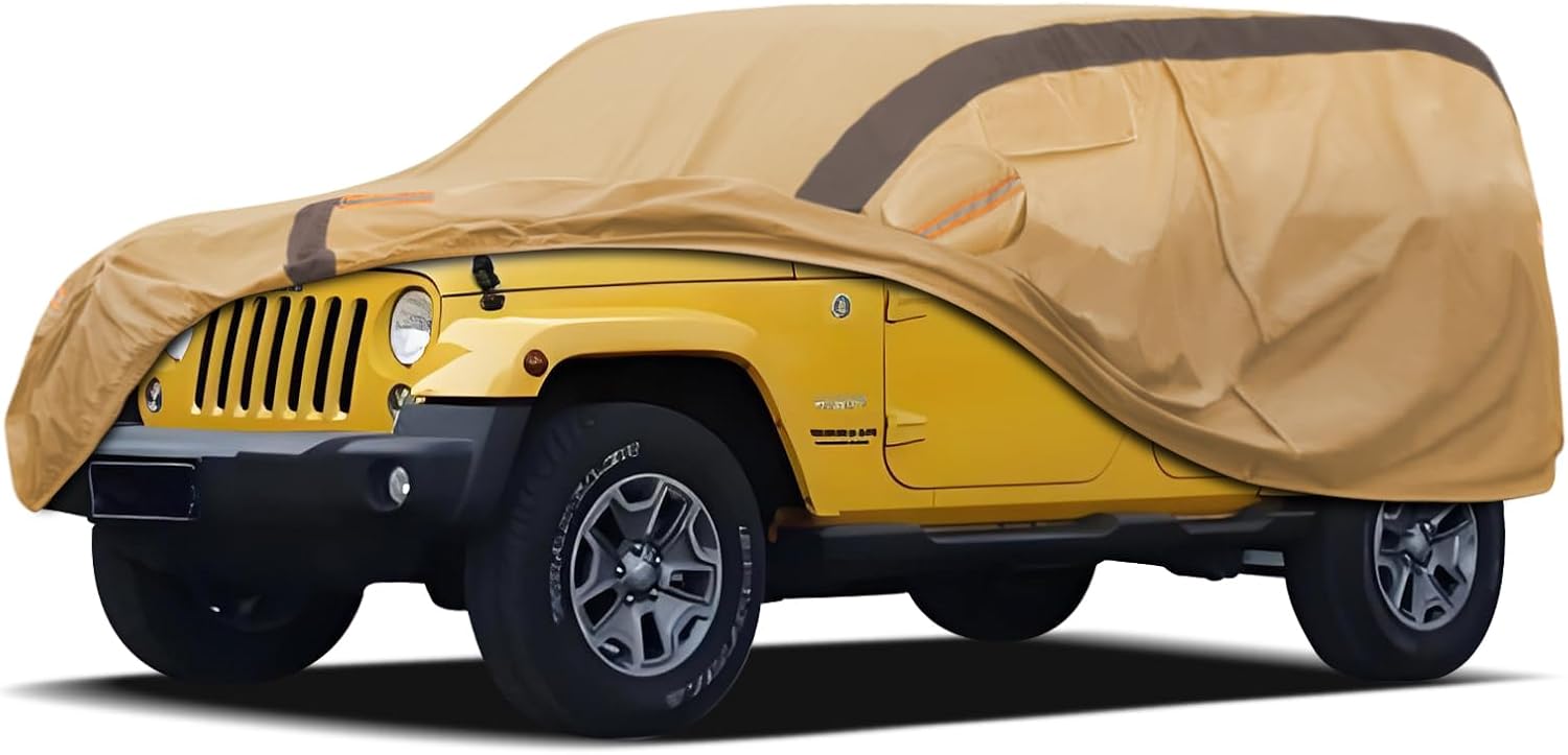 Heavy Duty Waterproof Car Cover for Jeep Wrangler 2006-2024