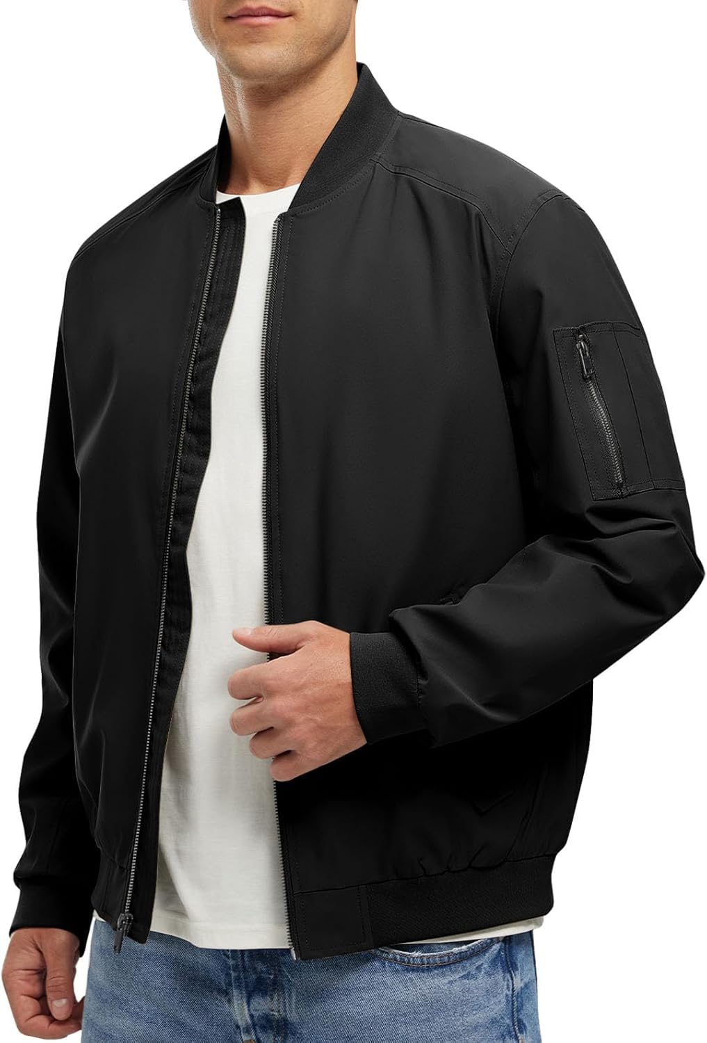 Rdruko Men's Lightweight Bomber Jacket for Stylish Comfort
