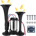 Upgraded 12V 600DB Air Horn Dual Trumpets - Super Loud Train & Truck