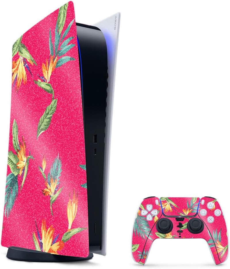 MightySkins Glossy Glitter Gaming Skin for PS5 - Paradise Design