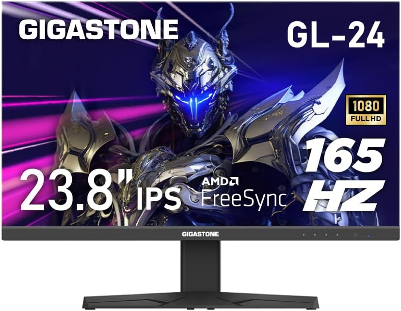 Gigastone 24 Gaming Monitor: 165Hz FHD, Frameless Design