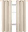 BGment Curtains 72 in Long Flax Linen Panels - Light Filtering Privacy