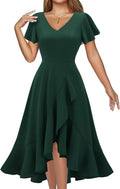 Cocktail Dresses for Women Vintage High Low Wrap Hem - Elegant Fit