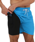 Mens Swim Trunks with Compression Liner 2 in 1 - Quick Dry Comfort