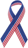 Support USA American Made 125 Fabric Awareness Ribbons - Bag of 125