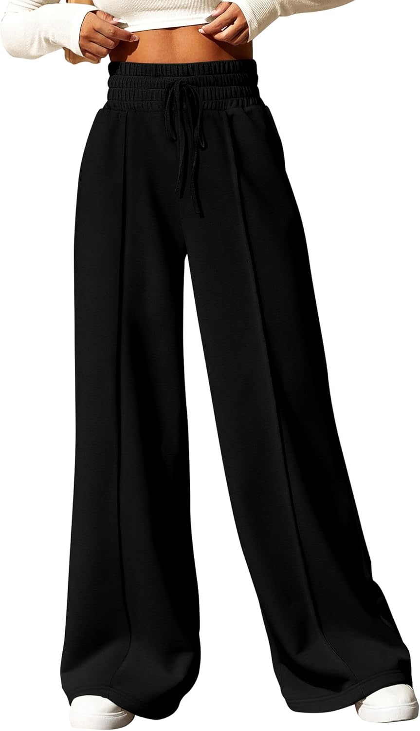 BTFBM Womens Wide Leg Sweatpants Comfy Casual Joggers Pants