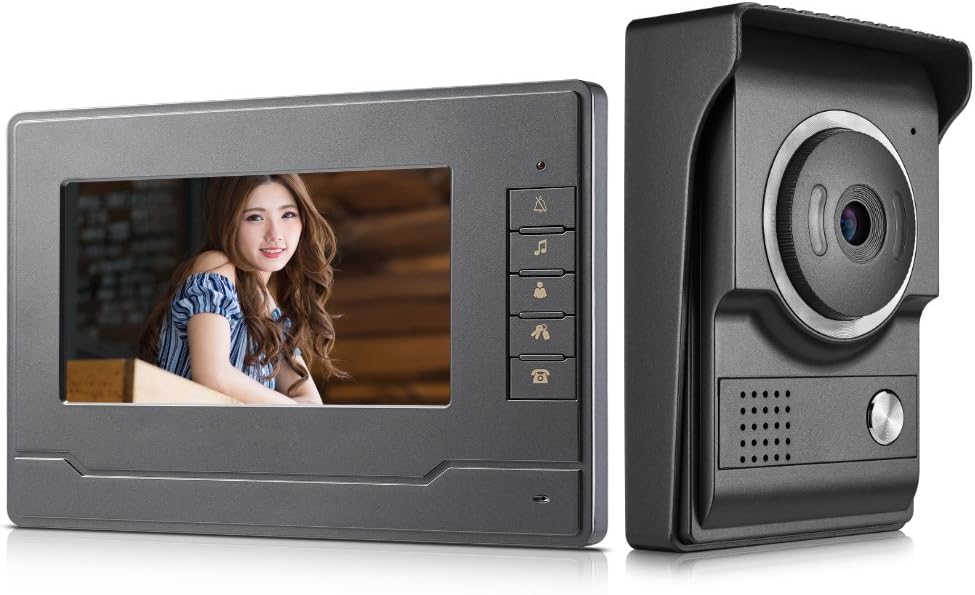 Wired Video Intercom System with 7 Inch Monitor for Security