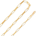 Sterling Silver Paperclip Necklace 14K Gold Plated - Everyday Sparkle