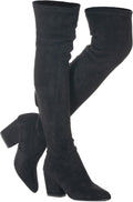 Women Over the Knee Boots Thigh High Suede Block - Low 3in Heel