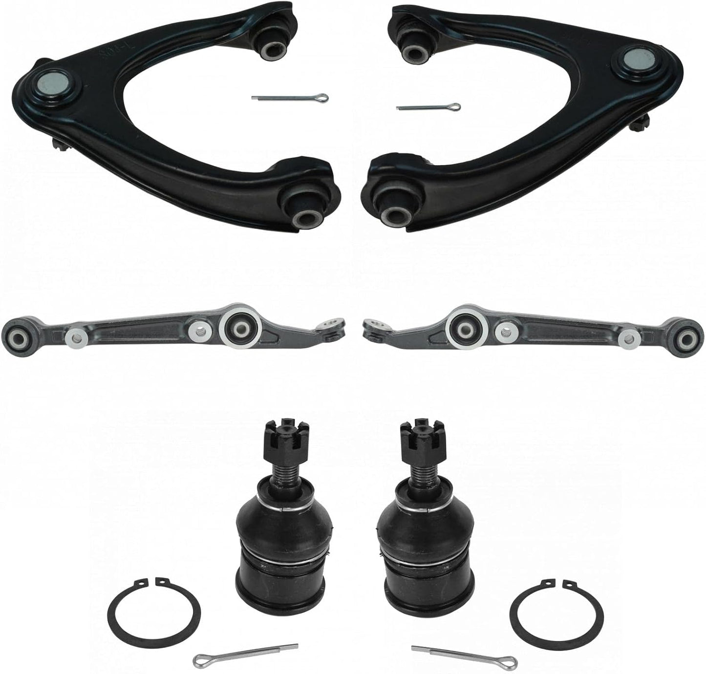 TRQ Front Upper & Lower Control Arm Set for Honda Civic 1996-2000