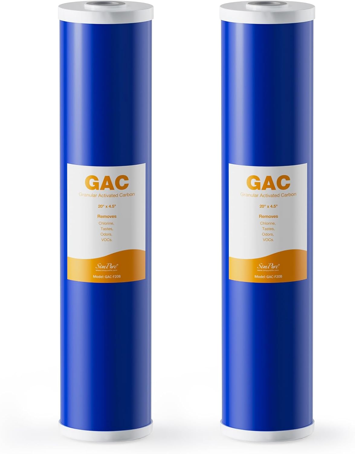 SimPure GAC Filter 20x4.5 inch for Whole House Water Filtration