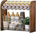 K Cup Holder 2-Tier K Cup Organizer - Rustic Brown Countertop Stand