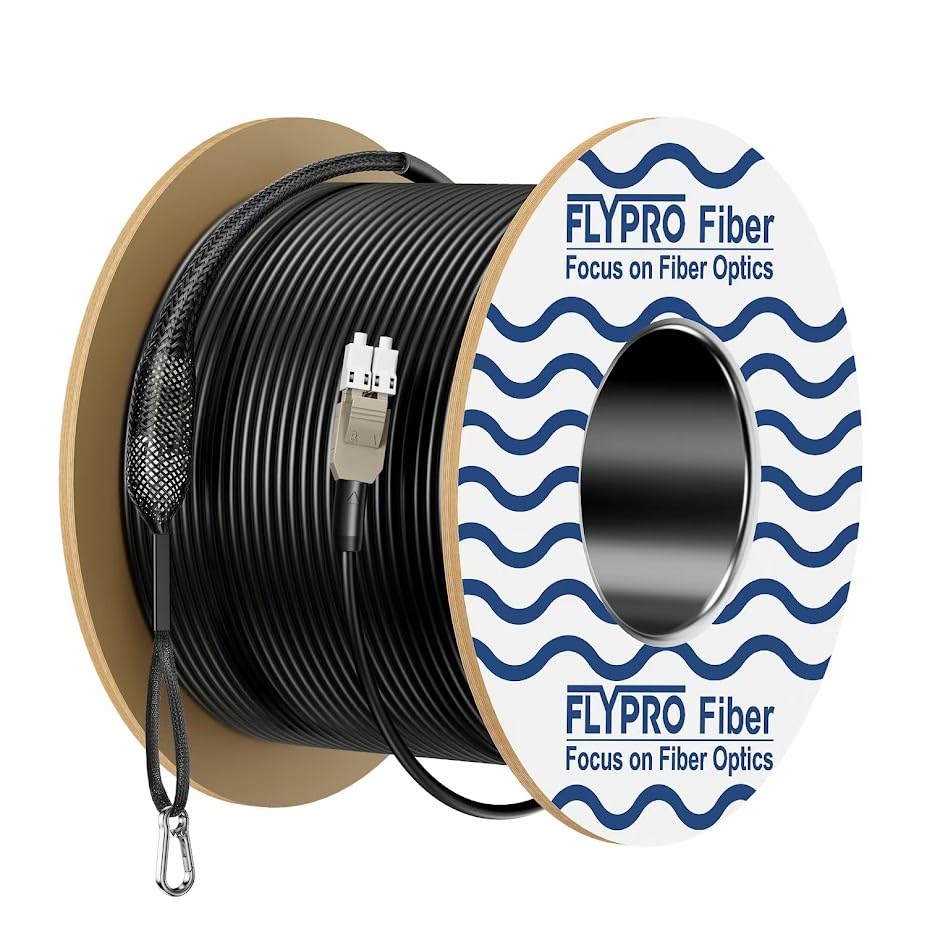 FLYPROFiber OM3 LC to LC Outdoor Fiber Patch Cable 50m/164ft