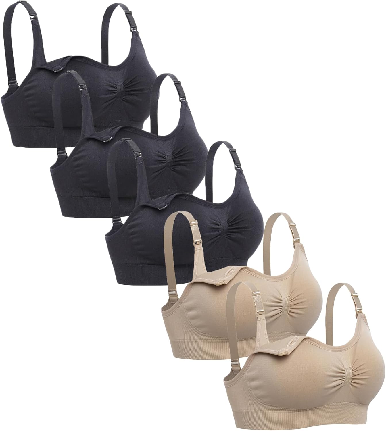 Lataly Womens Seamless Nursing Bra for Comfortable Breastfeeding